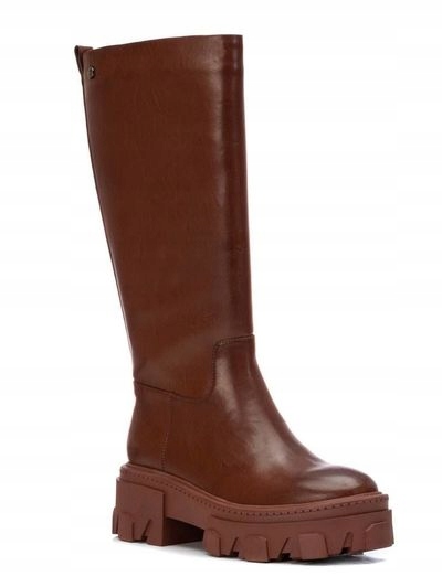 Hnědé kozačky na platformě Xti 38