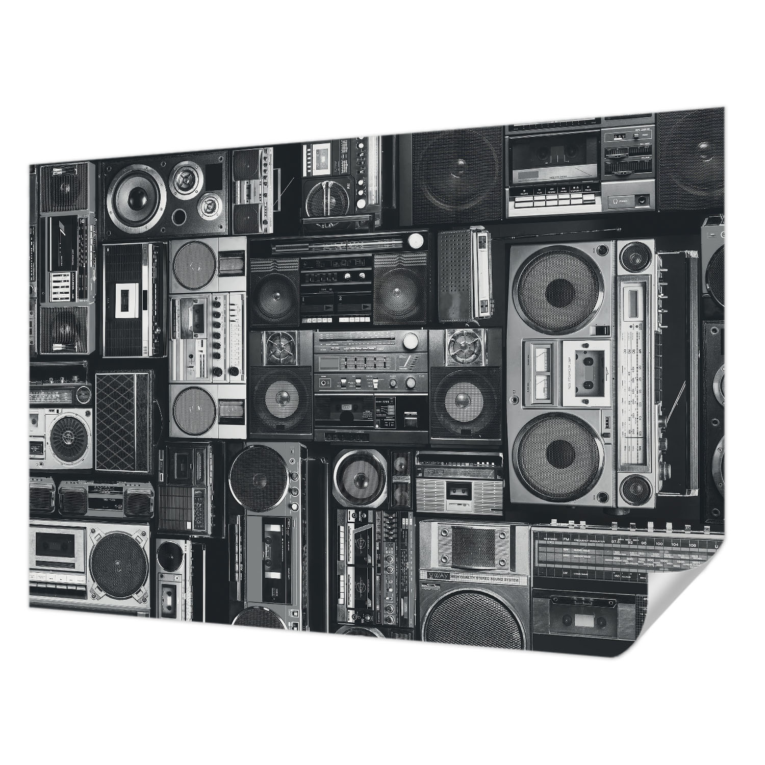 Samolepicí fototapeta Trvalá Nástěnná Dekorace Retro rádio 152 x 104 cm