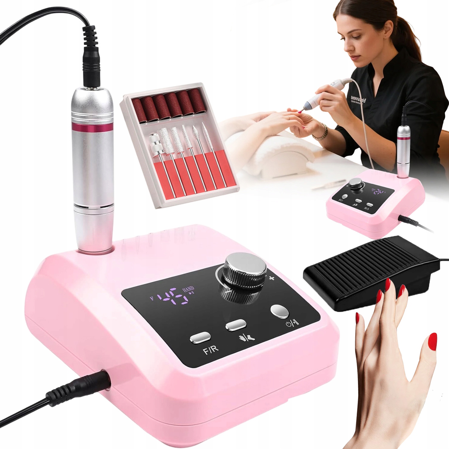 Bruska Pilník Na Nehty Na Kůžičku Přenosná Manikúra Elektrické Frézy