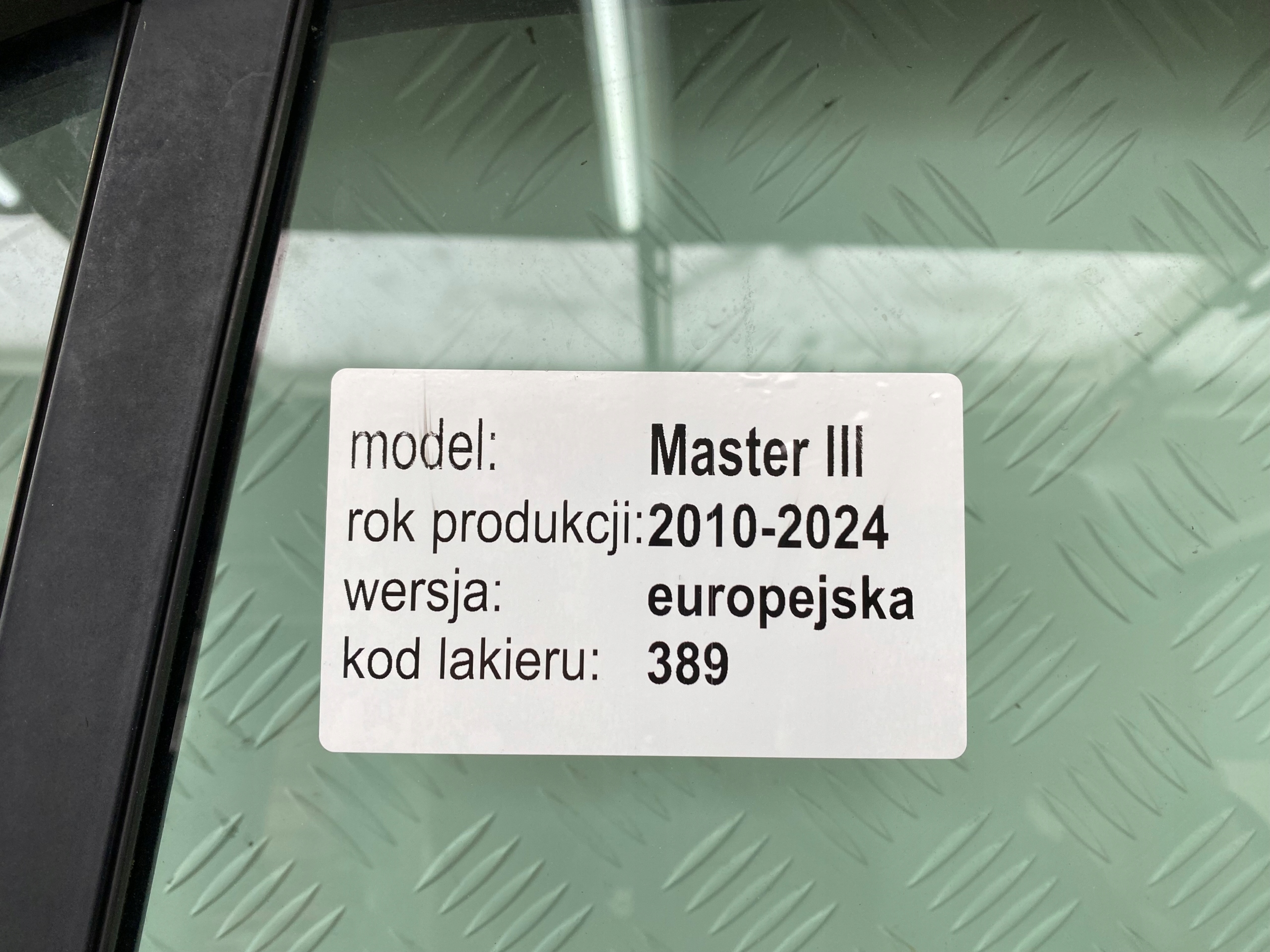 RENAULT MASTER III MOVANO B 10-18 door front left front colour 389
