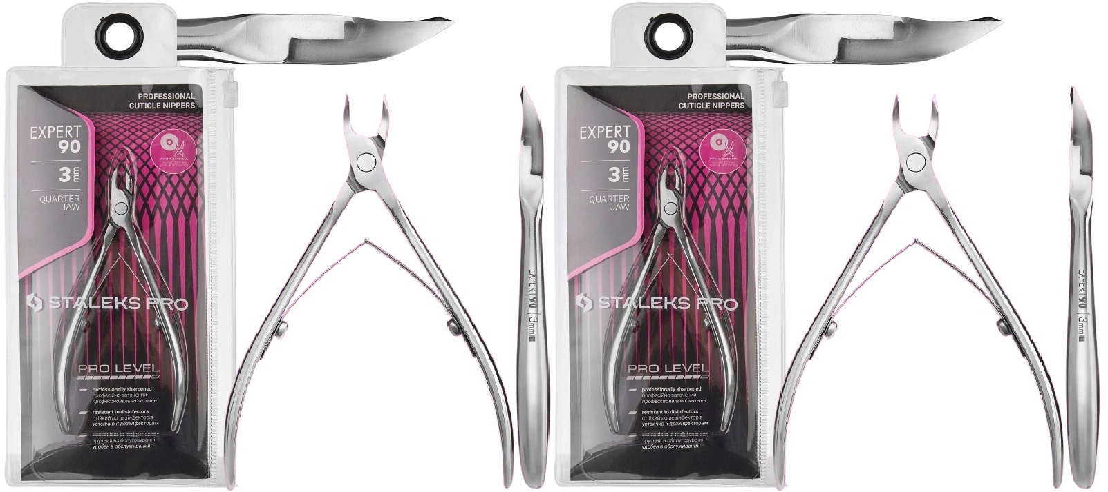 2 x Staleks Profesionální kleště na kůži Expert 3 mm Snadná a plynulá práce