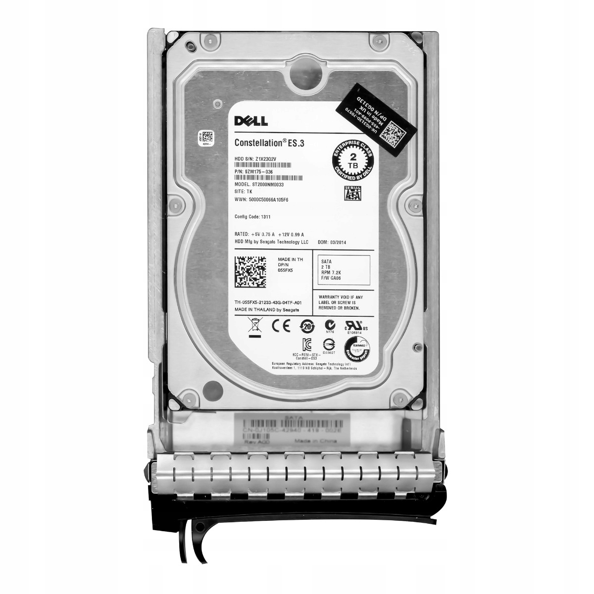 Dell 055FX5 2TB 7.2K 128MB Sata II 3.5'' ST2000NM0033