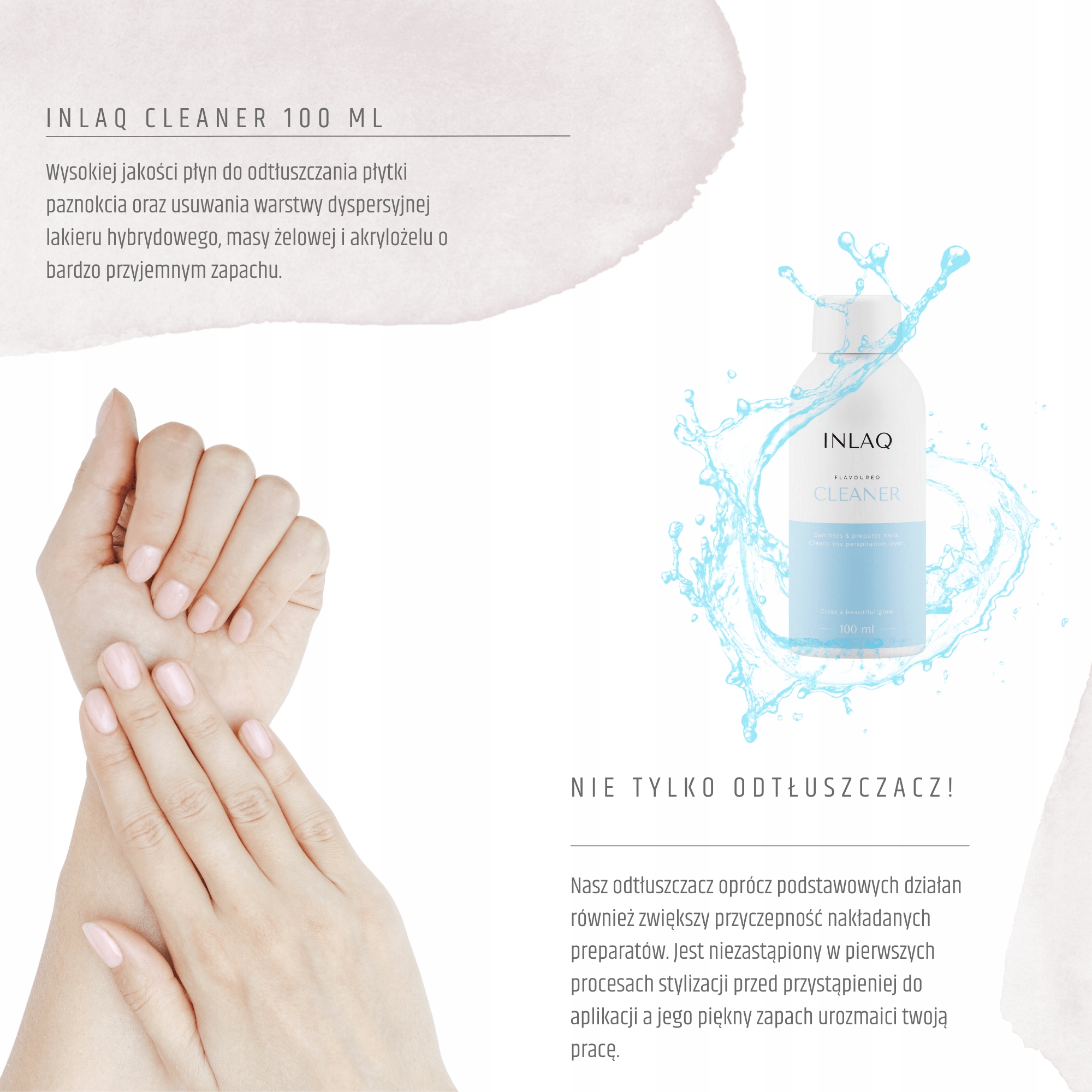 INLAQ Cleaner Odtłuszczacz 100ml Zakres pojemności 50-249 ml