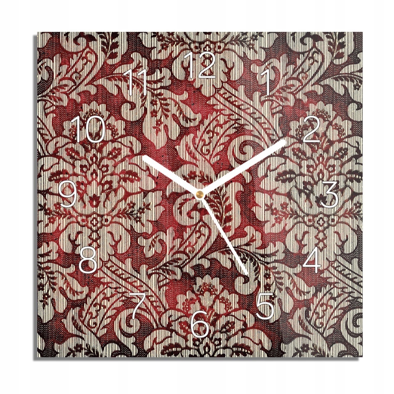 

Vintage ornament zegar na szkle kwadratowy 30x30