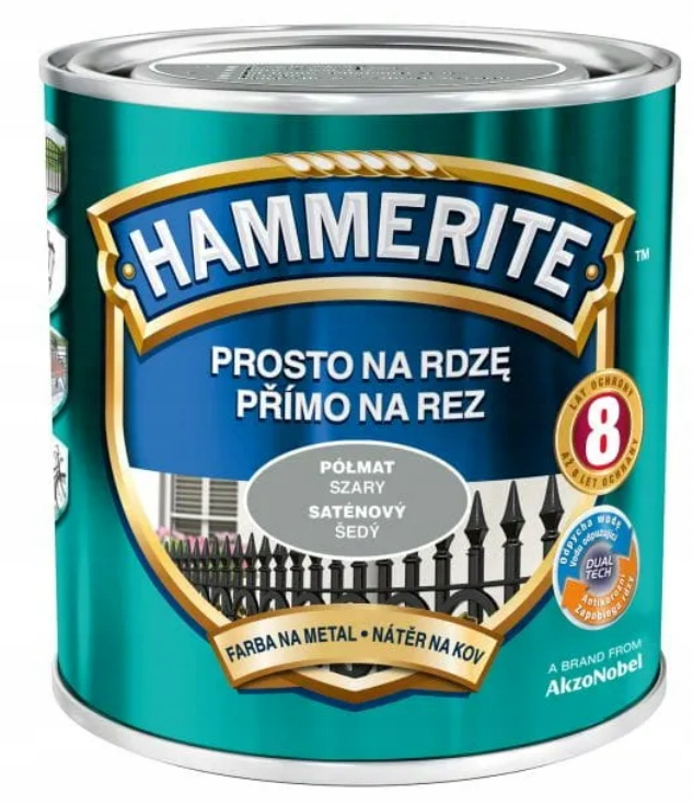 

Hammerite Półmat Szary 0,25 L