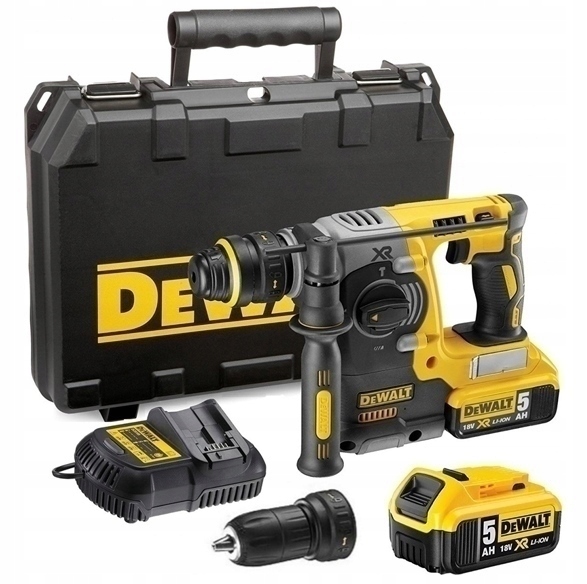 DEWALT MŁOTOWIERTARKA DCH274P2T 18V 2x5,0Ah Li-Ion