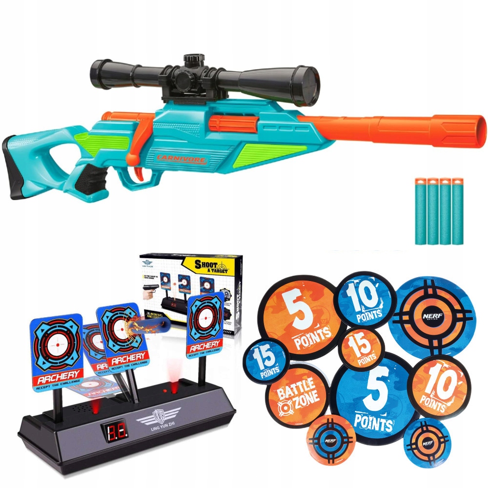 KARABIN SNAJPERKA CARNIVORE + STRZAŁKI DO NERF (5906088204123