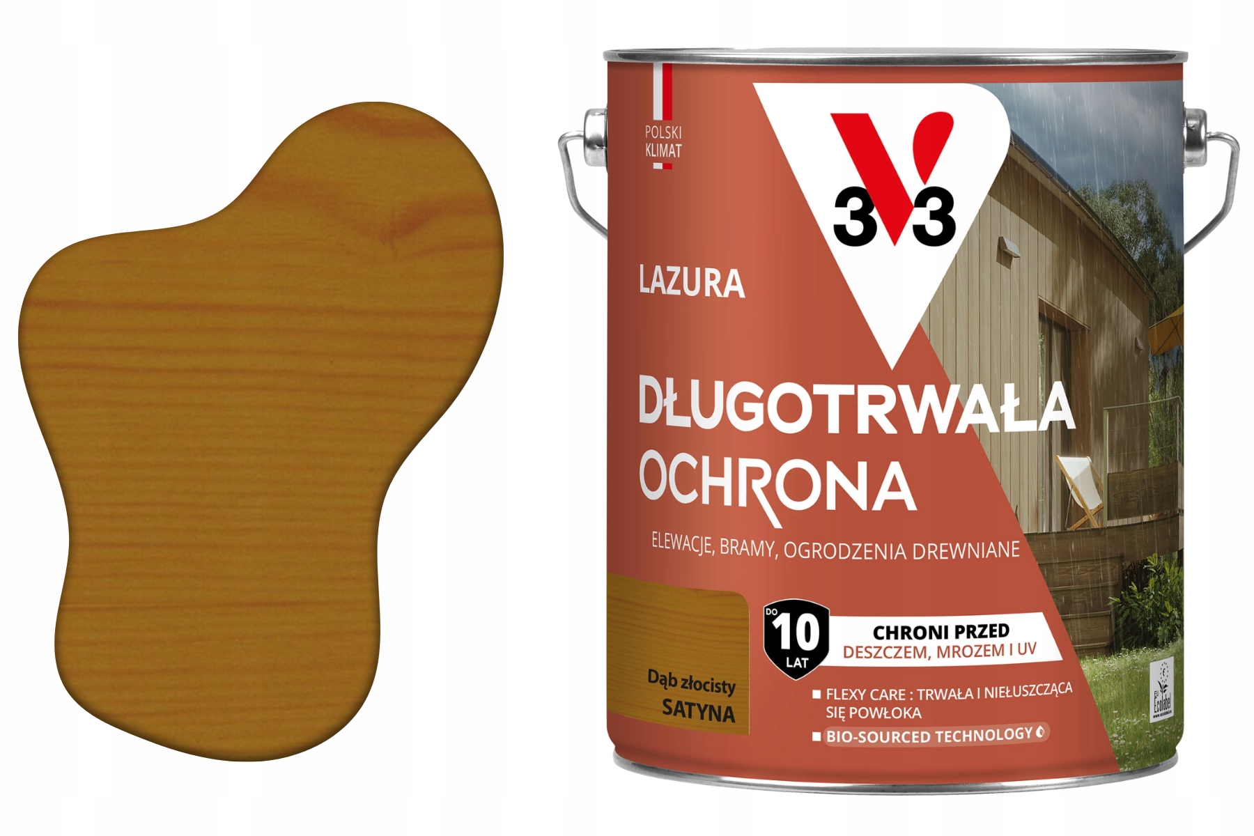 Lazúra 10 rokov ochrany dub zlatý satén 4.5 l V33