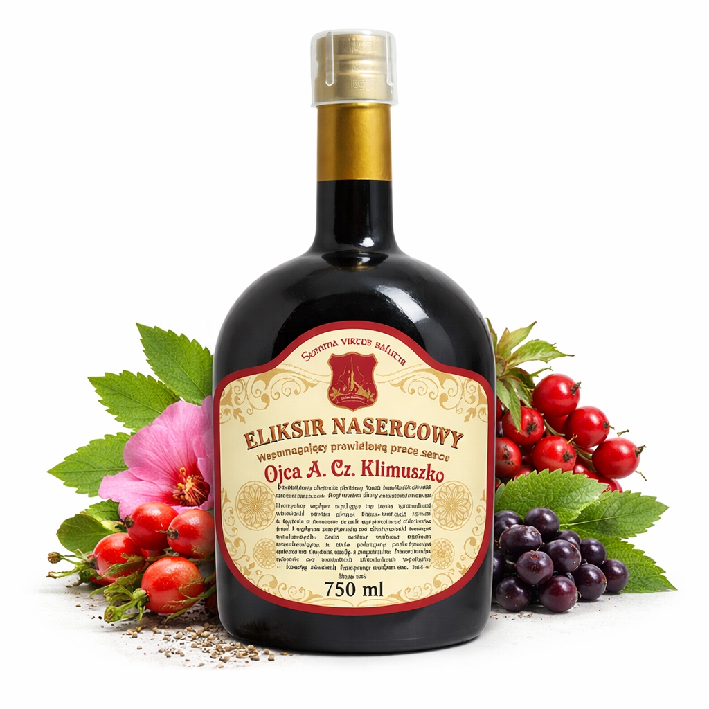 Klimuszko Eliksir ziołowy z ziół Nasercowy wspierający pracę serca 750ml