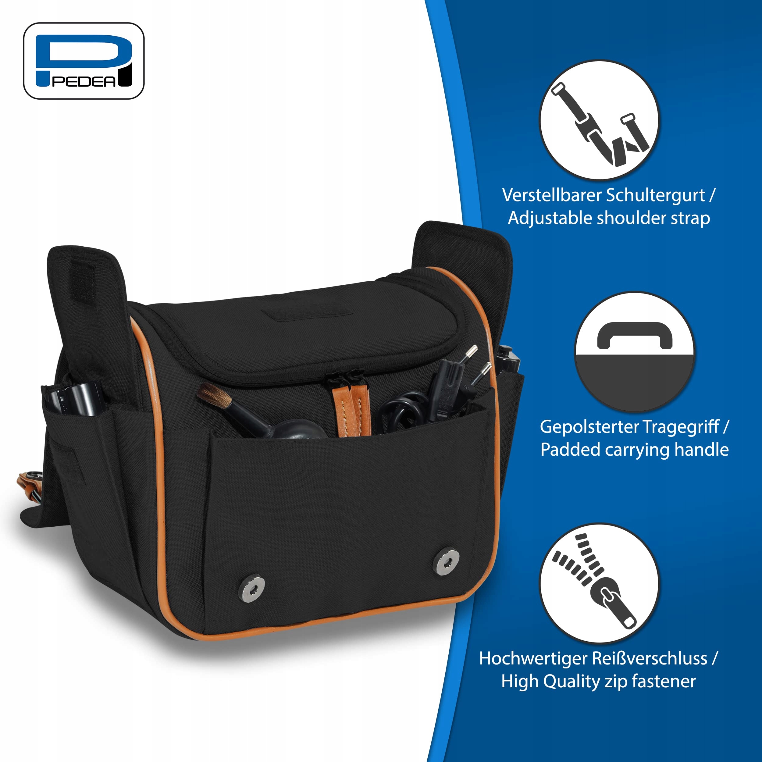 PEDEA Torba Vintage Na Aparat DSLR SLR Systemowy XL Czarna — miniatura 3