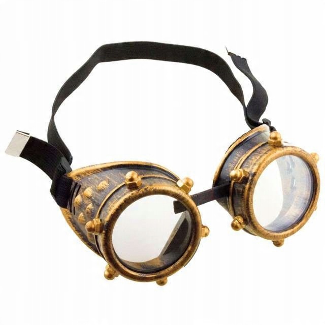 

Okulary retro Steampunk gogle Cosplay złoty