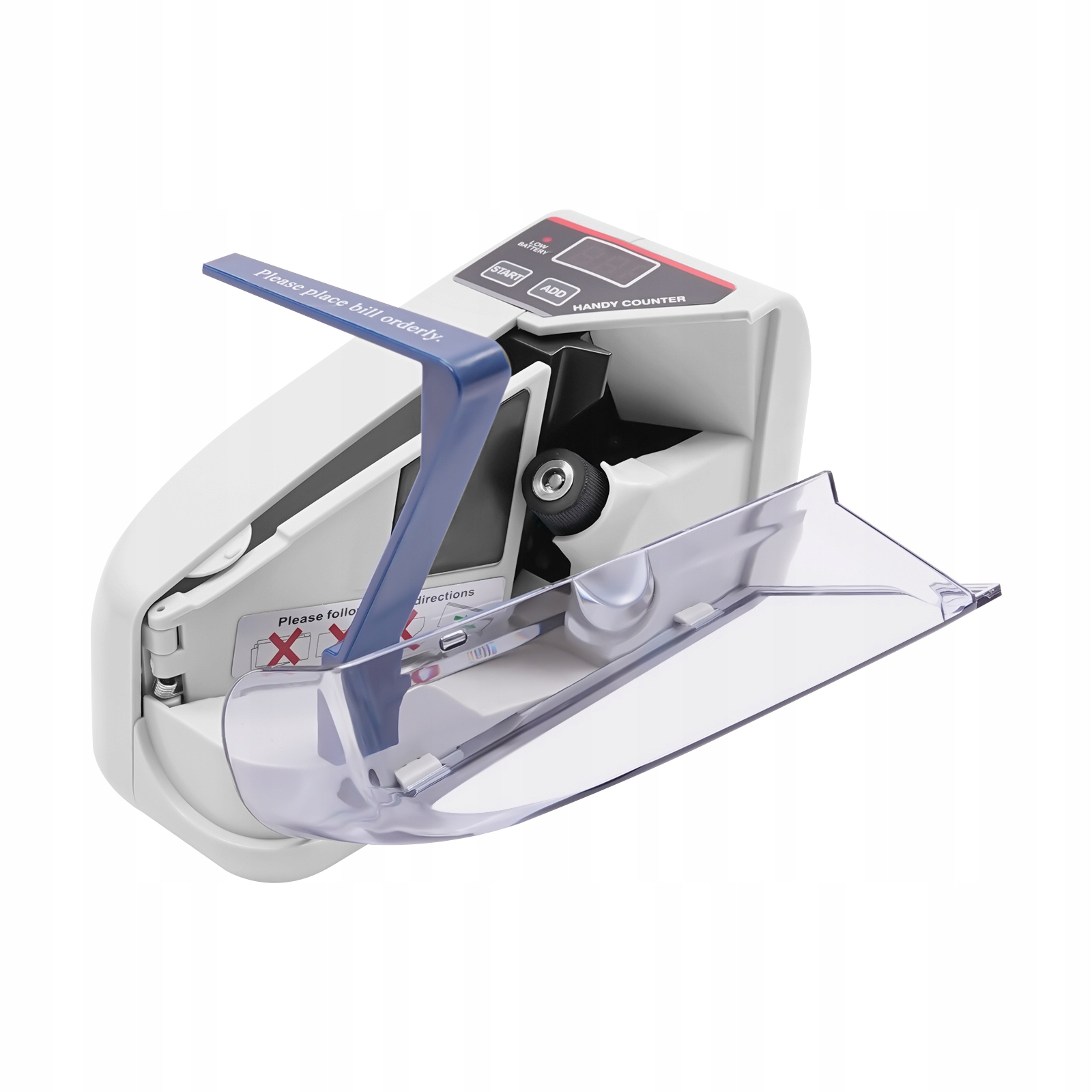 PRZENOŚNY LICZNIK PIENIĘDZY MASZYNA DO LICZENIA BANKNOTÓW 600 KART/MINUTĘ