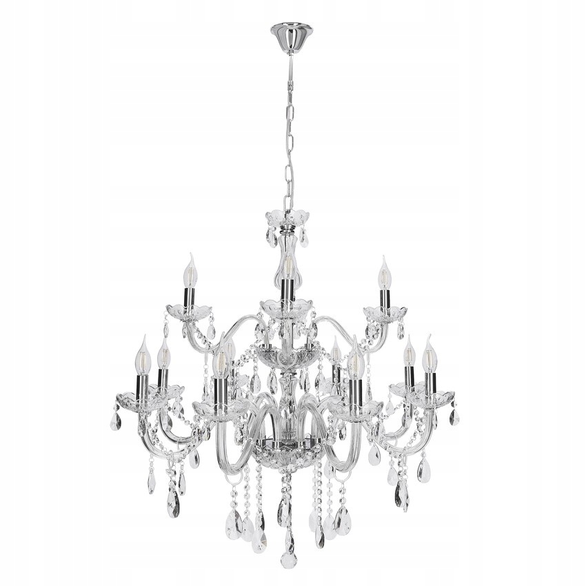 Závesná lampa s kryštálmi na 12 žiaroviek E14 Cristallo 30-30375 Candellux