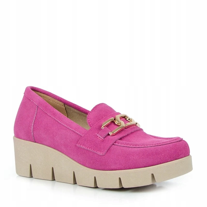 Lemar 20134 Mokasíny Baletky Kůže Semiš Fuchsiová 39