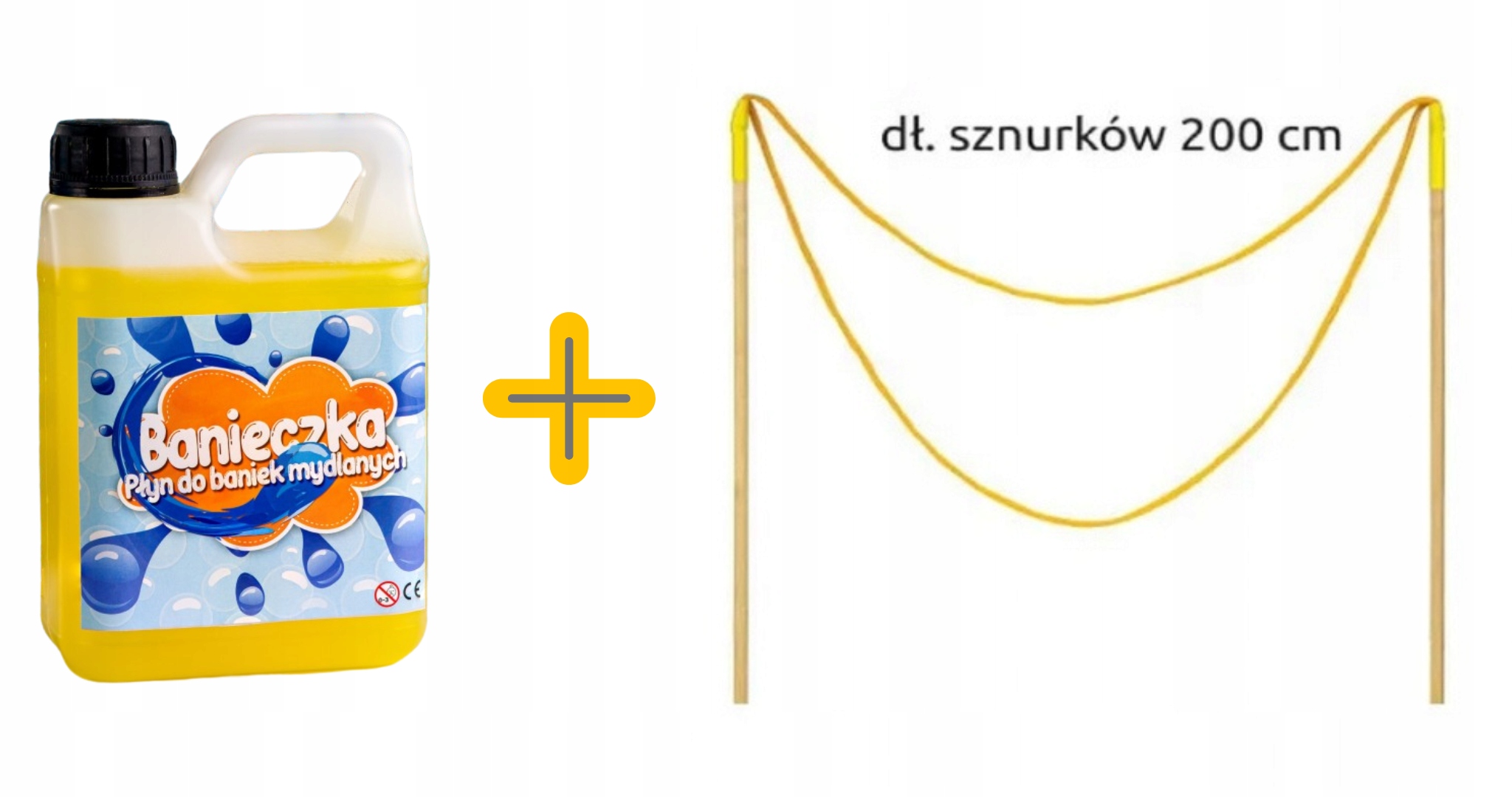 BANIECZKA ZESTAW DO ROBIENIA BANIEK MYDLANYCH - PŁYN 5 LITRÓW + SZNUREK