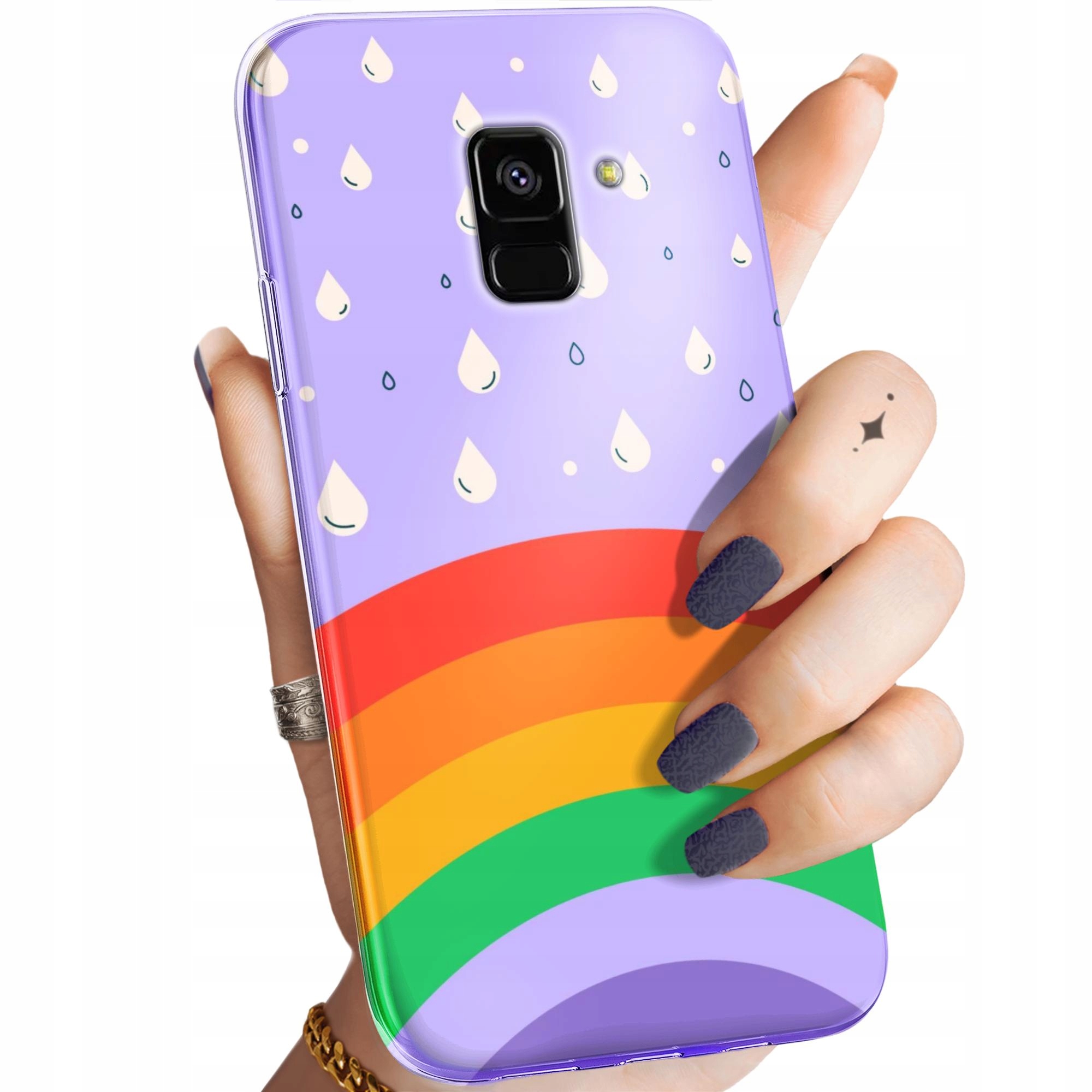 Etui Do Samsung Galaxy A5/A8 2018 Tęcza Rainbow Obudowa Pokrowiec