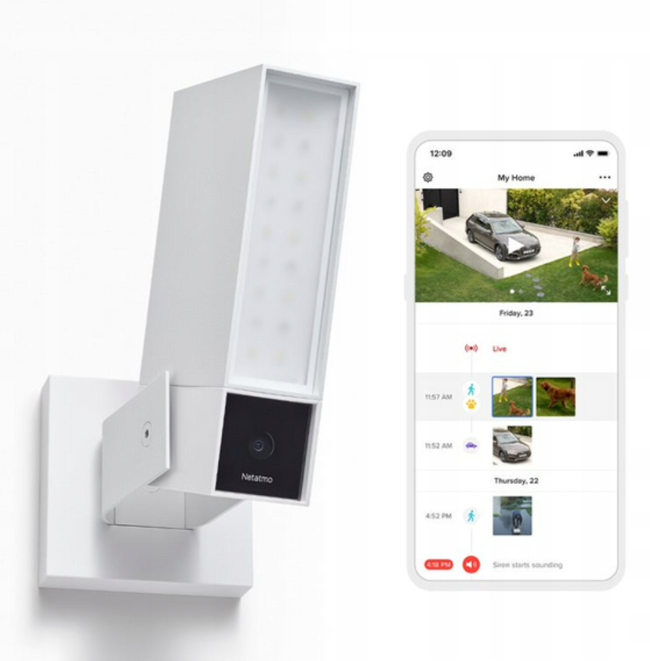 Kamera Netatmo Presence Noc-s-w-ec siréna 2MP WiFi