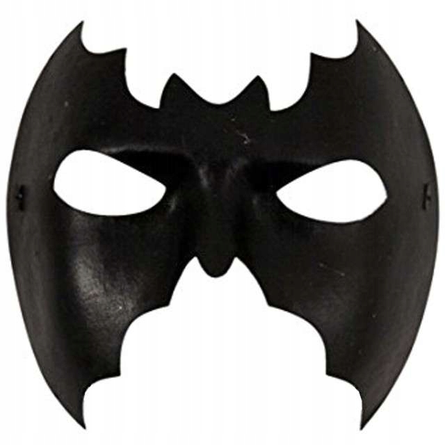 

Maska halloween Nietoperz czarna Na Gumce