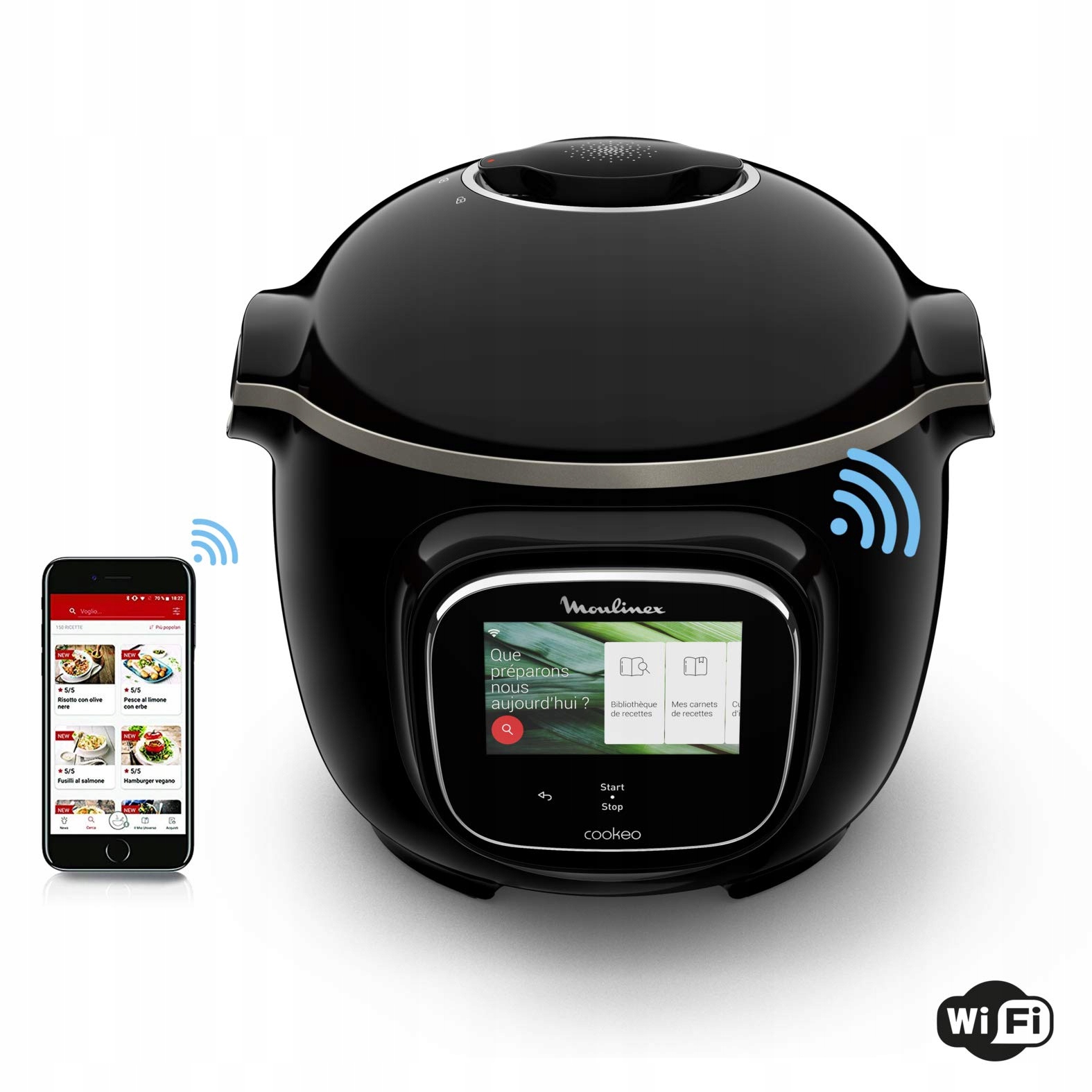 MOULINEX Cookeo Touch Multicooker Inteligentny Szybkowar WiFi Czarny