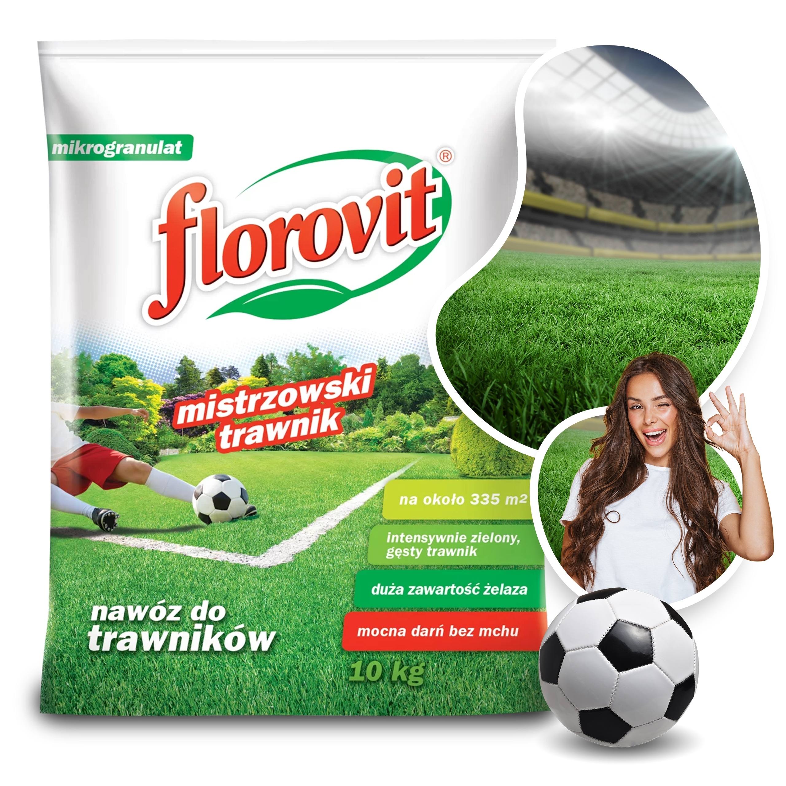 Nawóz Do Trawy Mistrzowski intensywny Trawnik Florovit 10KG wydajny