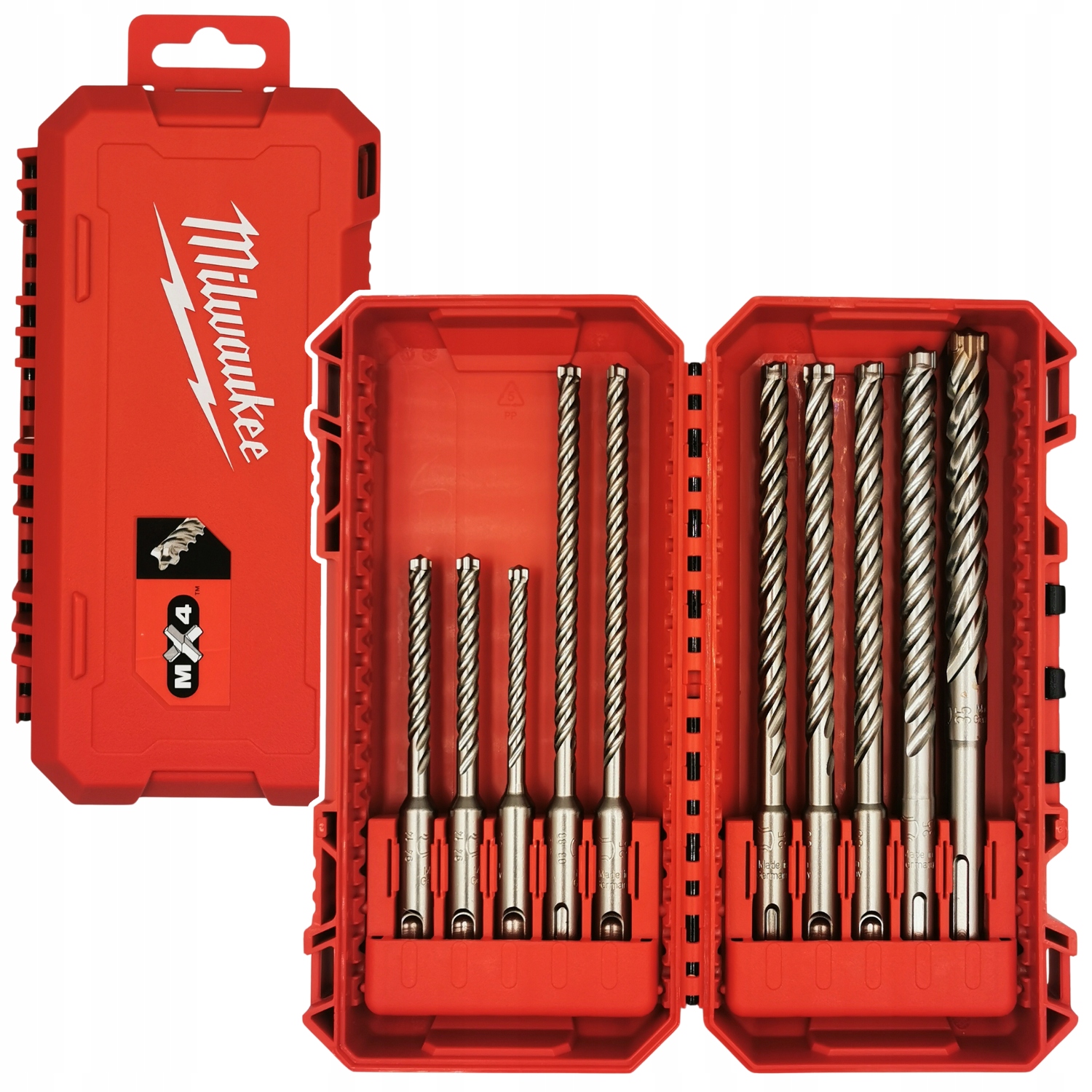 Zestaw wierteł udarowych Sds Plus MX4 do betonu 5 do 12 mm 10 szt