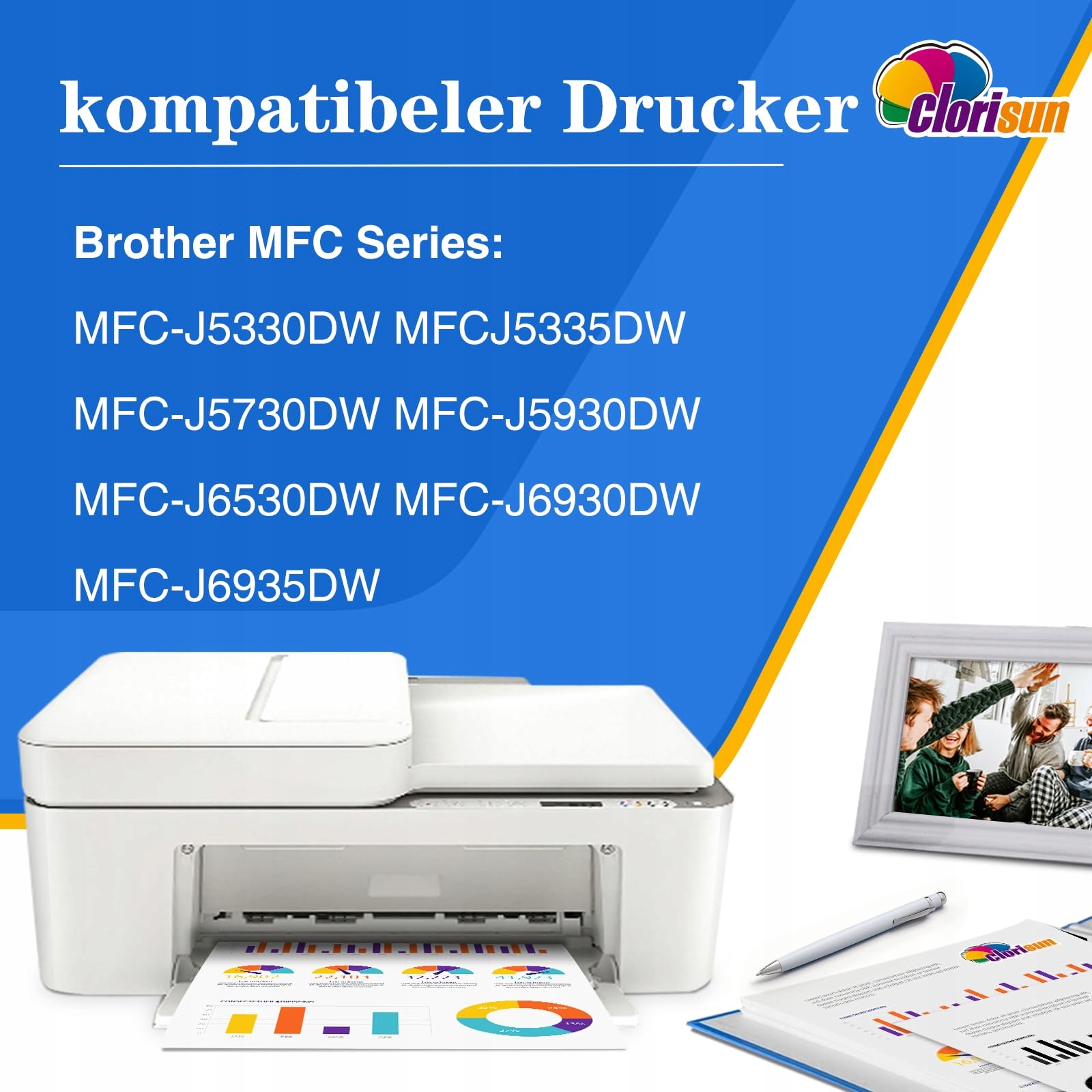 BROTHER Kompatybilne Tusze LC3219XL LC3217 Zestaw 8 Sztuk Do Drukarek MFC — miniatura 2