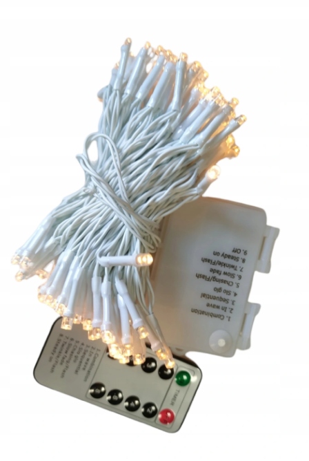 LAMPKI LED ZEWNĘTRZNE WEW 120LED CIEPŁE NA BATERIE Zasilanie bateryjne