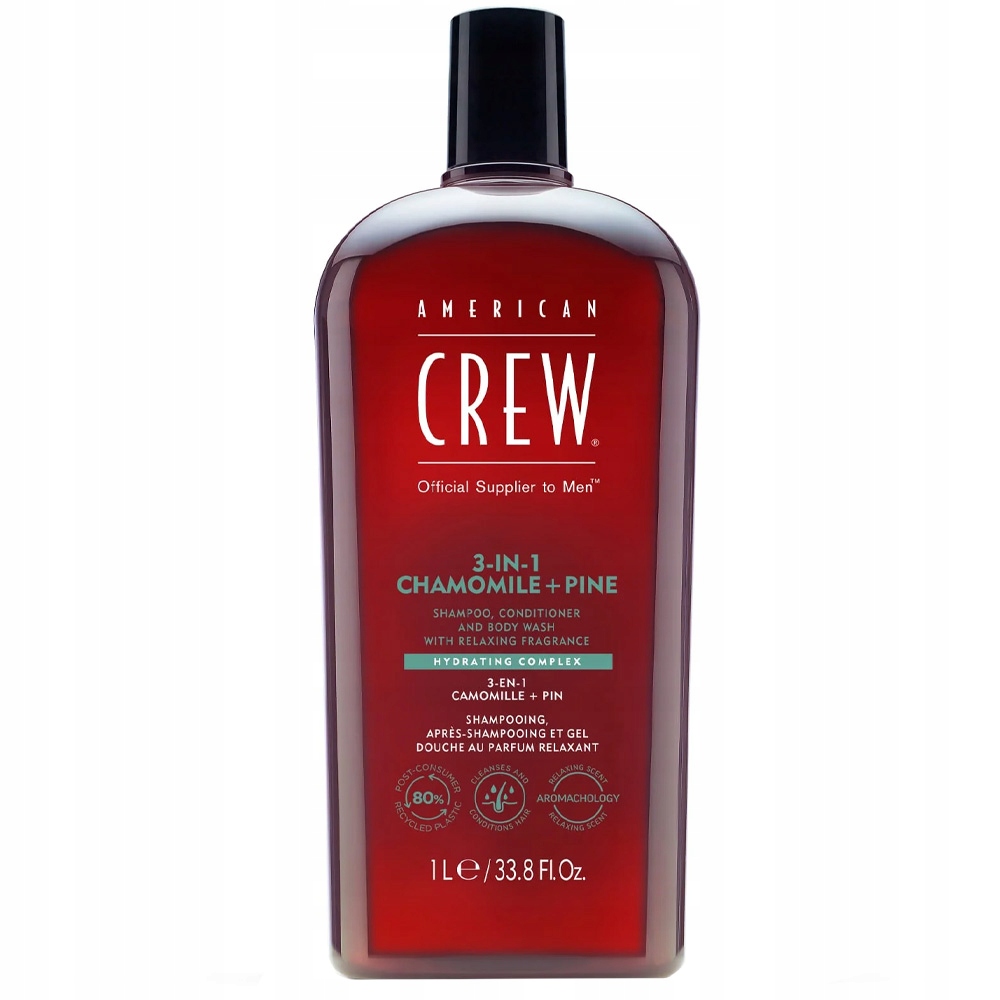 American Crew Classic 3v1 Chamomile&pine Šampon Kondicionář Gel 1000 ml