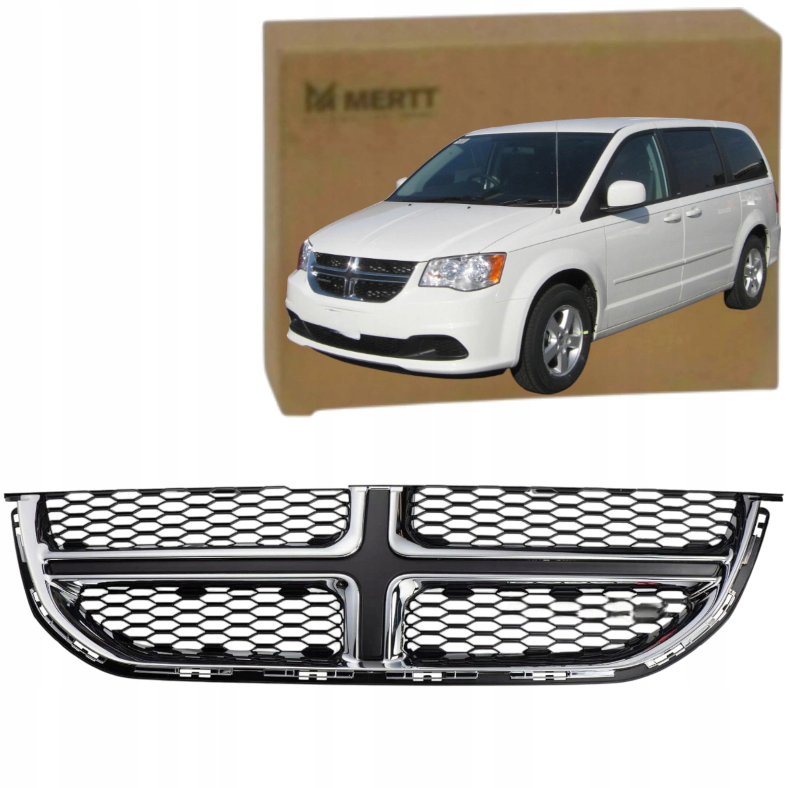 Atrapa Gril Stříbrný Chrom 68088969AA Dodge Grand Caravan 2011-2021