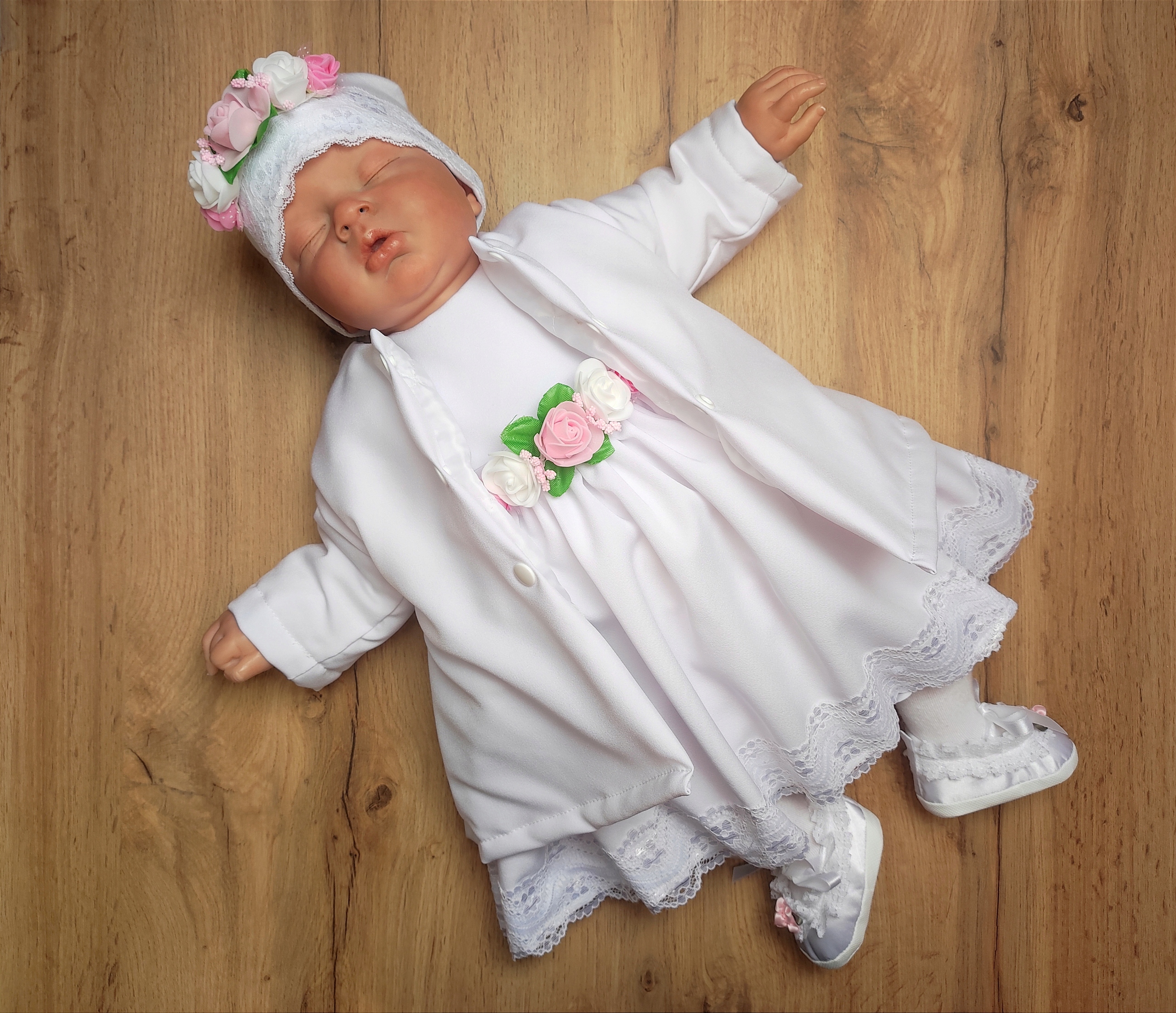 KELLO - Komplet 3 cz. 56 cm chrzest BIAŁY Marka bez marki