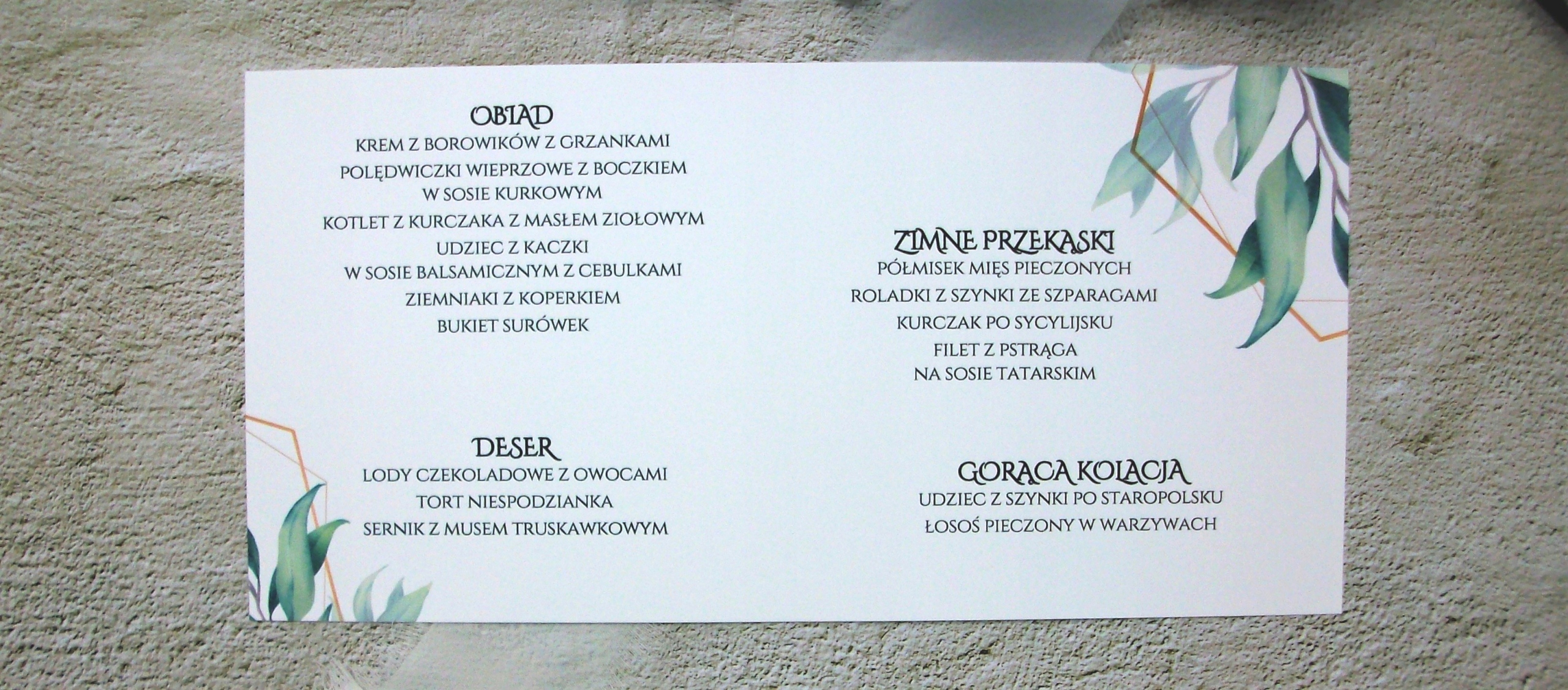 geralt KOMUNIA | MENU KARTA DAŃ SPIS POTRAW Szerokość produktu 14 cm