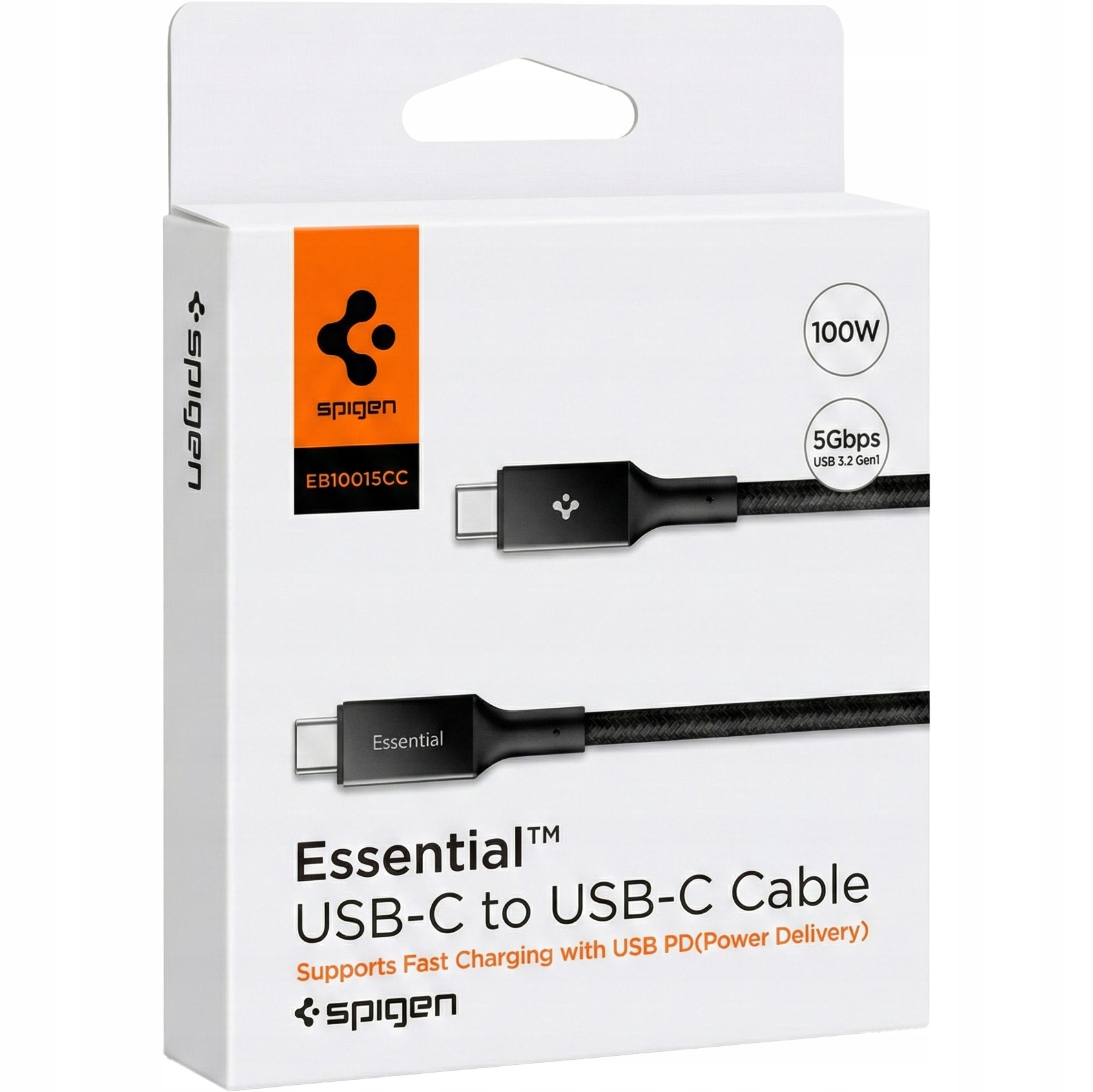 Kabel Spigen Usb-c do Usb-c, 100W Pd Usb 3.2 gen.1, szybki nylonowy 1.5 m
