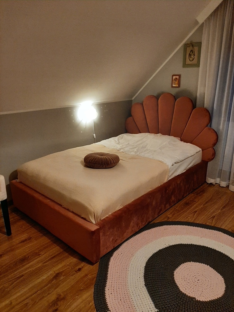 Łóżko dziecięce Muszelka 80x180 RÓŻ Tulipan Tęcza Kolekcja Muszelka