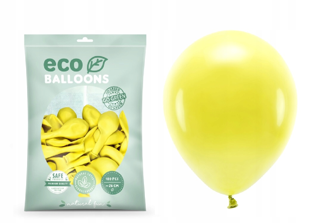 

Balony Eco 26cm żółte 100 szt Ekologiczne