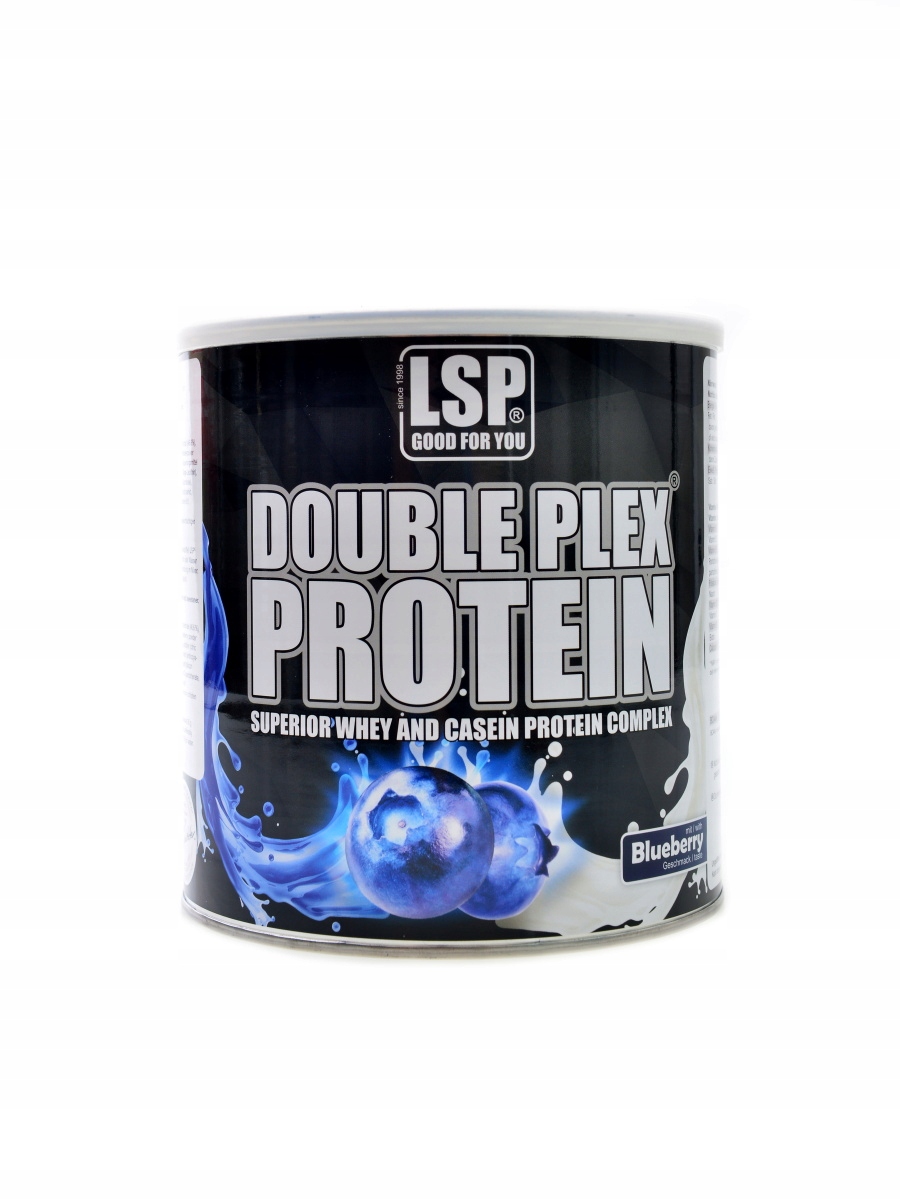 Lsp nutrition Double Plex 80% whey casein protein 750 g borůvka