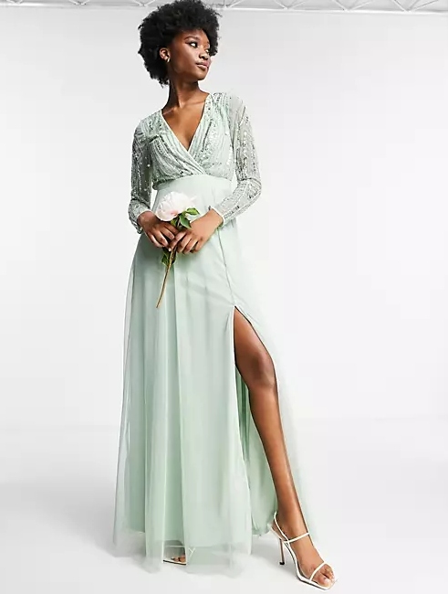 Zdobená Flitrová Koktejlová Šaty 40 L