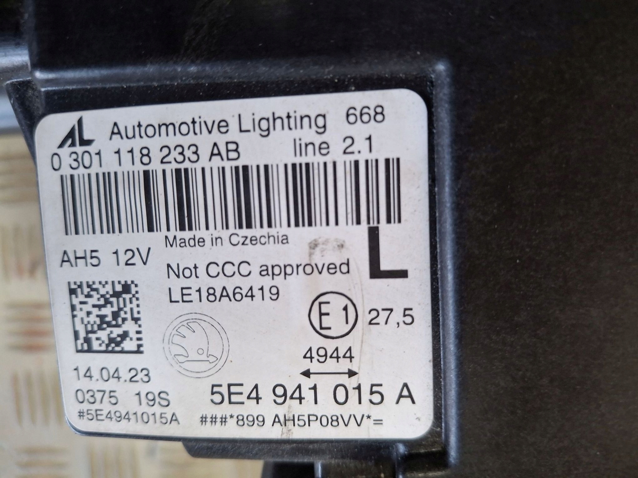 light left front FULL LED CRYSTAL SKODA OCTAVIA IV 2019R->