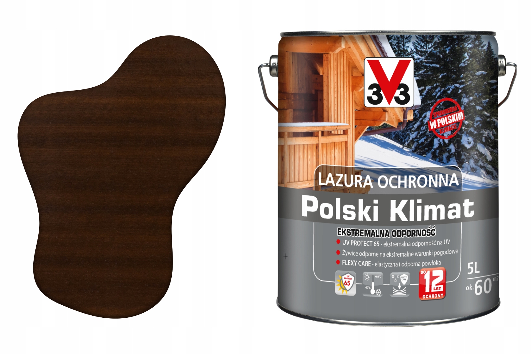 3V3 Výkonný lakovací nátěr pro střešní krytinu Impregnát na vodu Uv pro dřevo Extra Eko