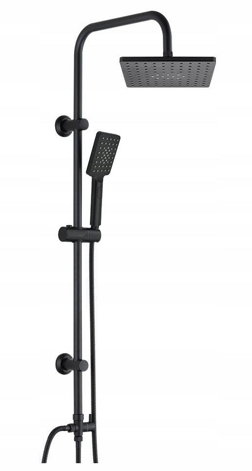 

Deszczownica Black czarna zestaw Kwadratowy Cubic