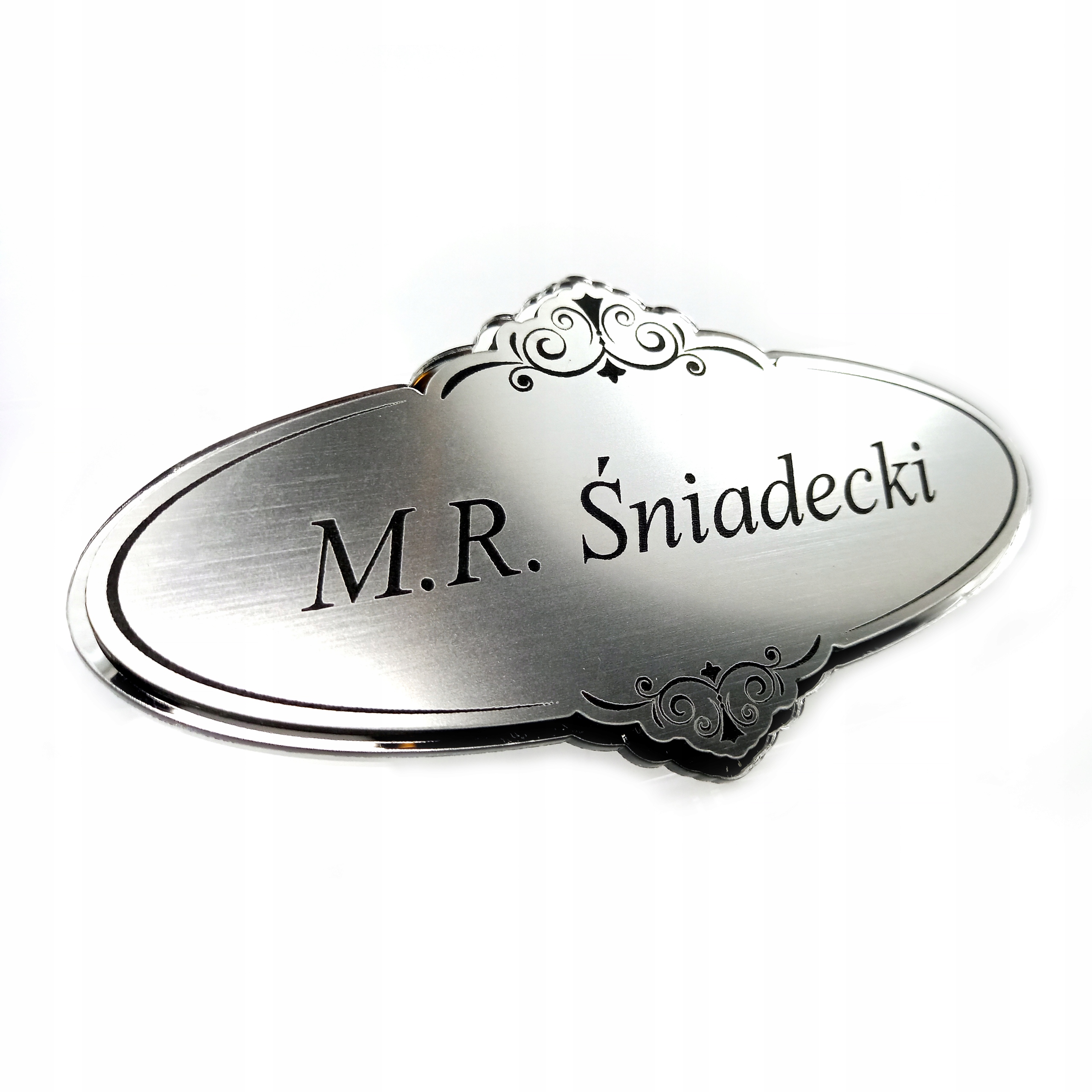 Elegancka tabliczka na drzwi, wizytówka DOWOLNA TREŚĆ,