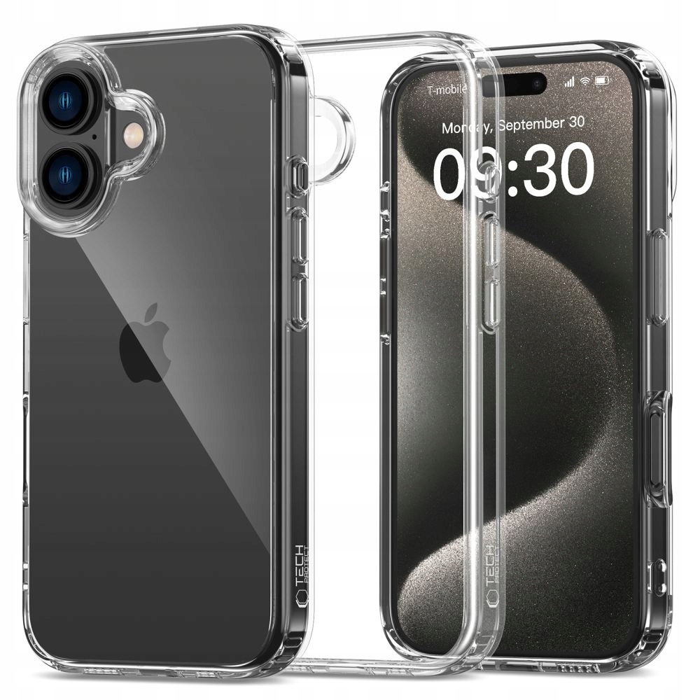 Plecki Tech-protect do Apple iPhone 16 Flexair Hybrid bezbarwny