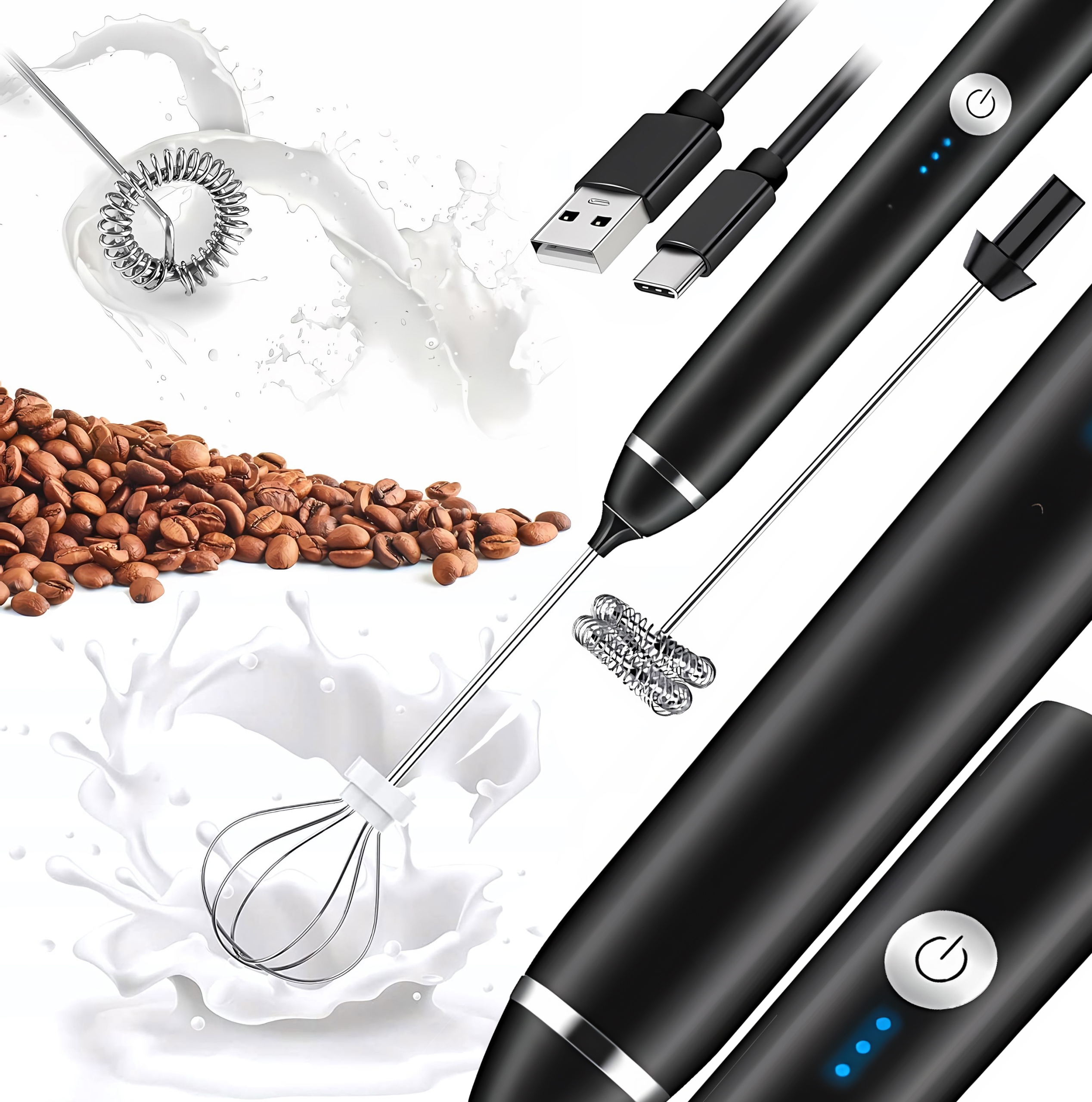 Spieniacz do mleka blurr TRZEPACZKA DO MLEKA KAWY STAL NIERDZEWNA Blurr