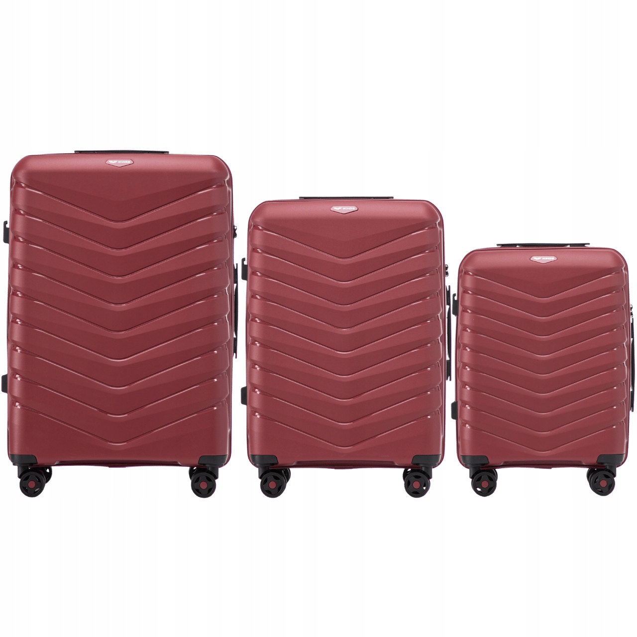 Sada 3 cestovních kufrů z Polypropylenu Wings na 4 kolečkách Zámek Tsa