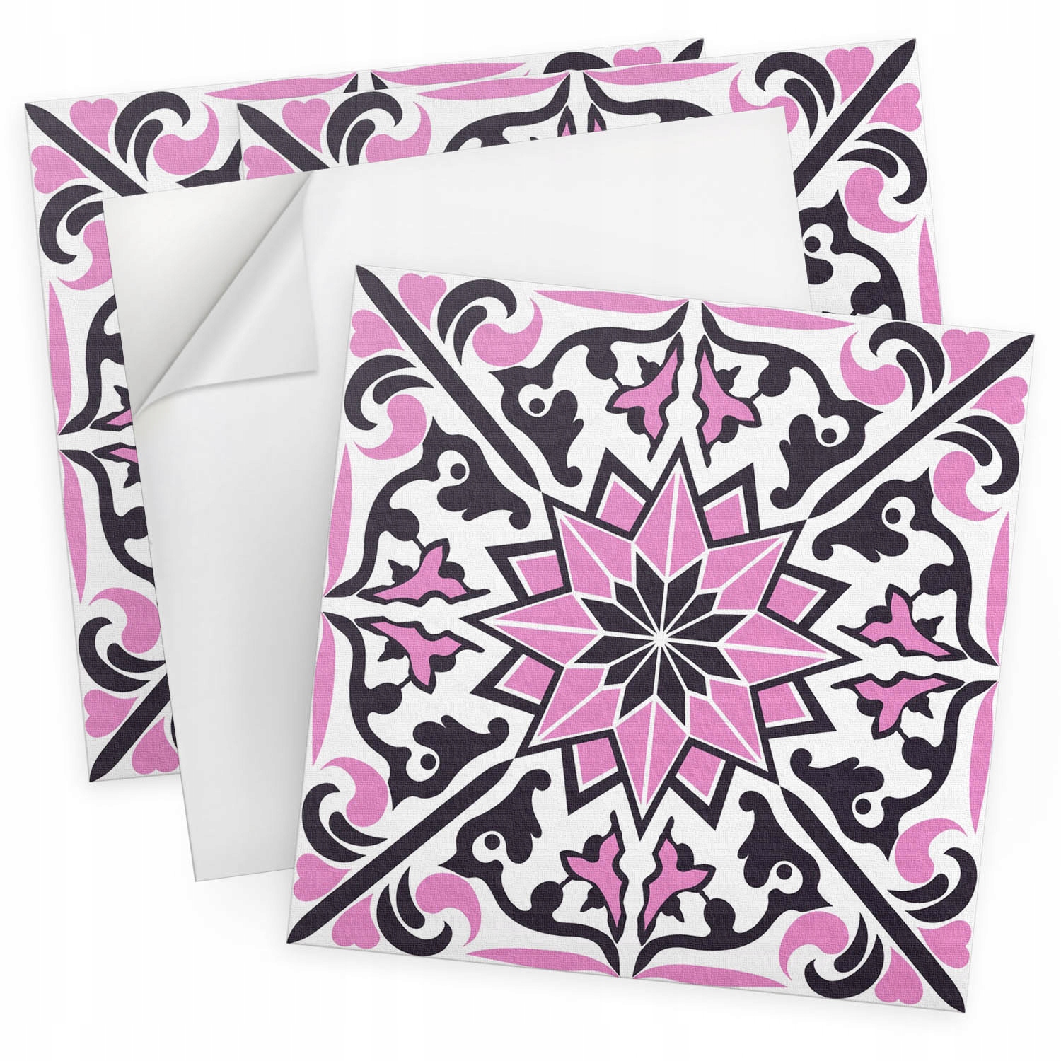 Sada Pvc vinylových panelů Květinový vzor s ornamenty 4 ks 50x50 cm