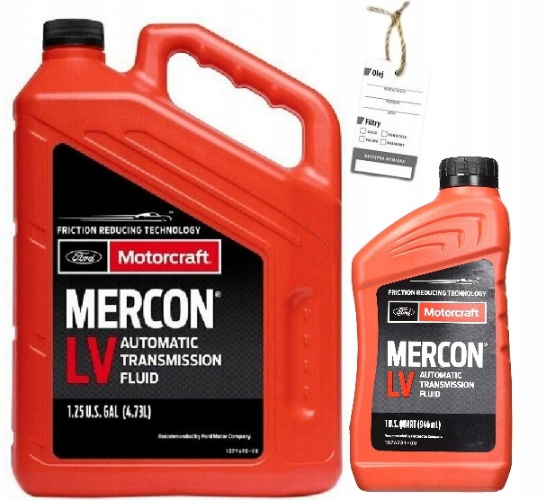 100% Original) 1 SET FOR 5 BOTOL Ford MotorCraft Mercon LV Automatic  Transmission Fluid ATF (1 Quart / 946ml ) FORD RANGER T6 XT-10-QLVC