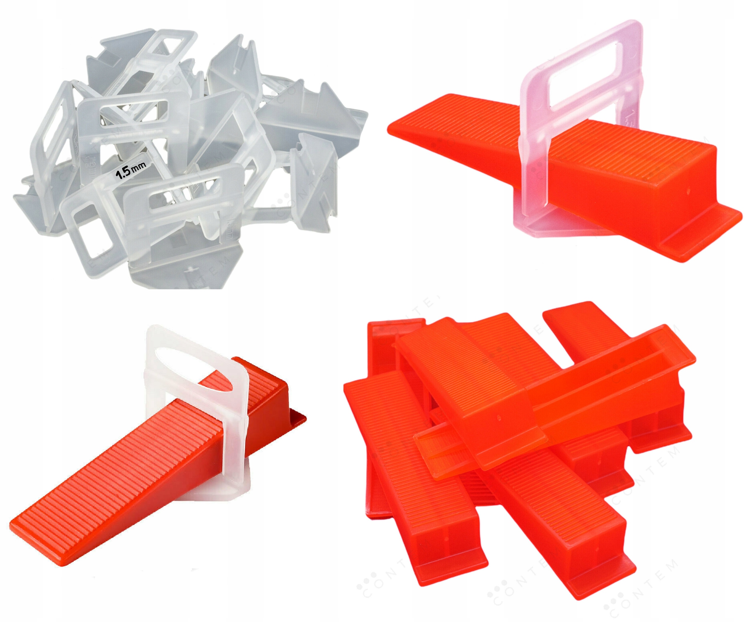 

System Poziomowania Płytek Klipsów Klinów 1.5mm