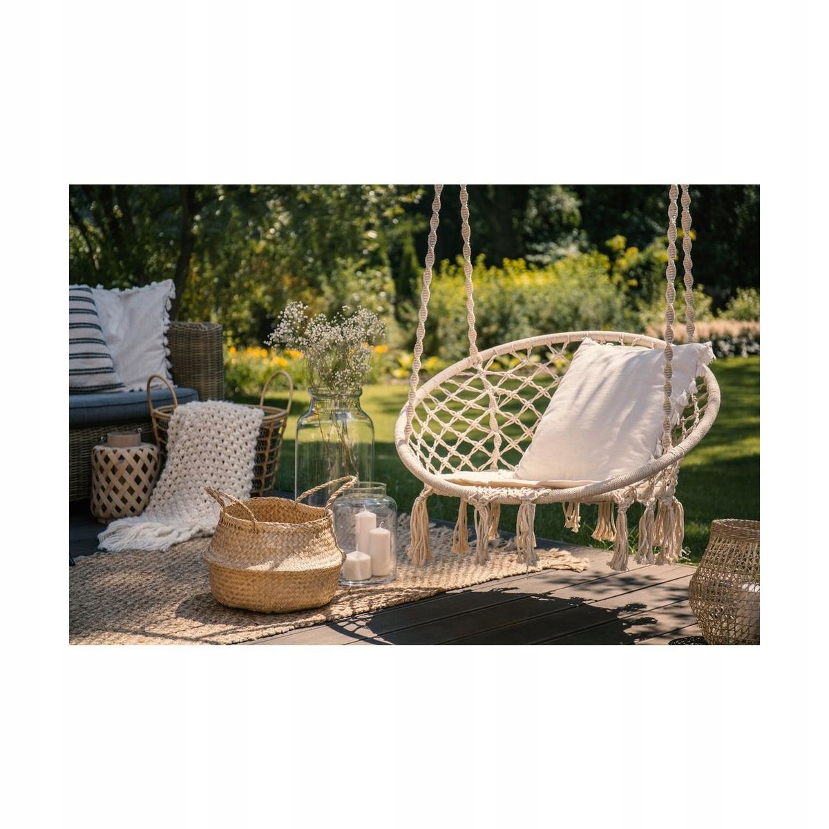 FOTEL WISZĄCY BOCIANIE GNIAZDO HUŚTAWKA OGRODOWA Rodzaj fotel wiszący wolnostojący