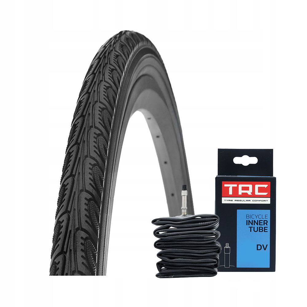 Opona rowerowa 28" Trc 700x35C 37-622 Mocna i dętka DV40 do roweru Zestaw