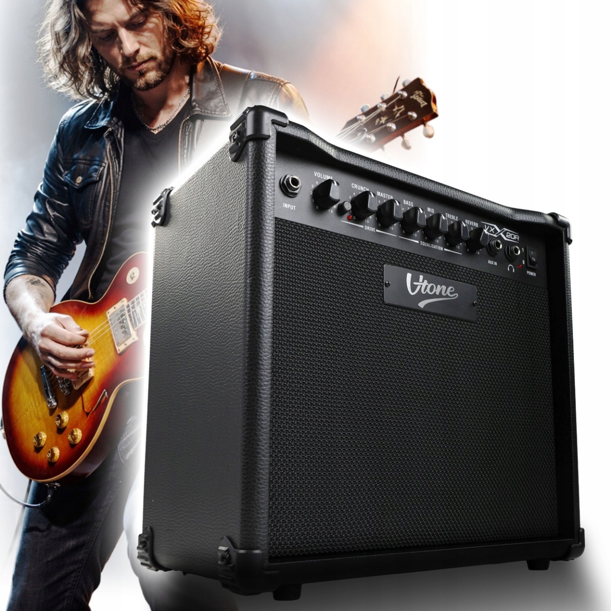 Kombo Kytarový Zesilovač 20W S Efekty Pro Elektrickou Kytaru V-tone