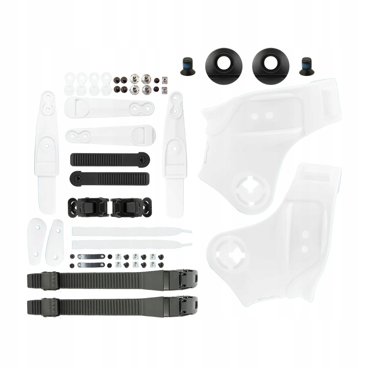 FR SKATES CUSTOM KIT WHITE 43-47 ZESTAW DO ROLEK CUFF BUCKLE SLIDER LACES